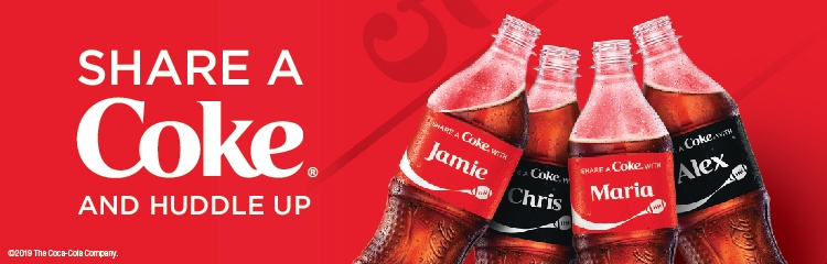 Share A Coke and Huddle Up